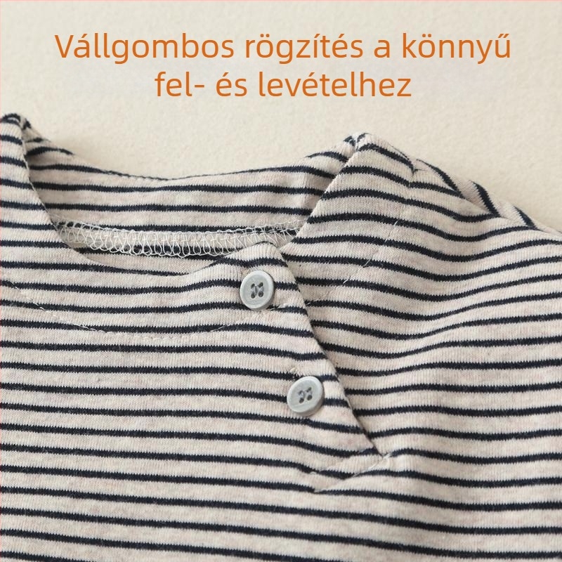 Koreai stílusú pamut babaruha overál pántokkal, hosszú ujjú, tavaszi-őszi viselet, 1–3 éves fiúknak