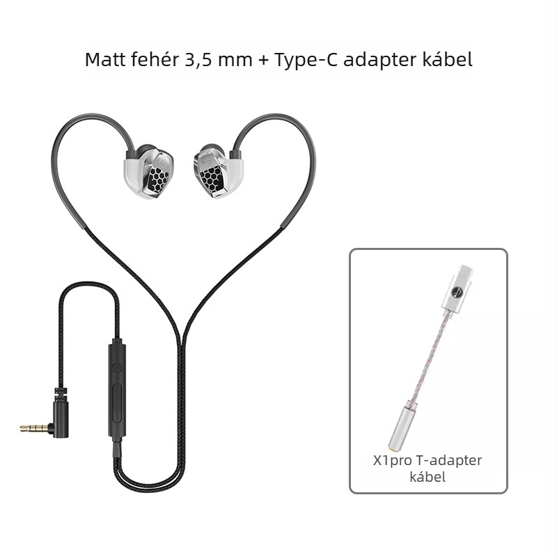ZG1 Vezetékes in-ear e-sport fejhallgató mikrofonnal, telefonhoz és PC-hez, Hi-Fi hangzás