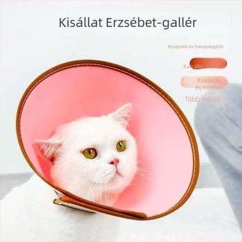 Elizabethi gallér kutyáknak és macskáknak, méretek S–L, fejvédő a karmolás és harapás, valamint nyalogatás megelőzésére.