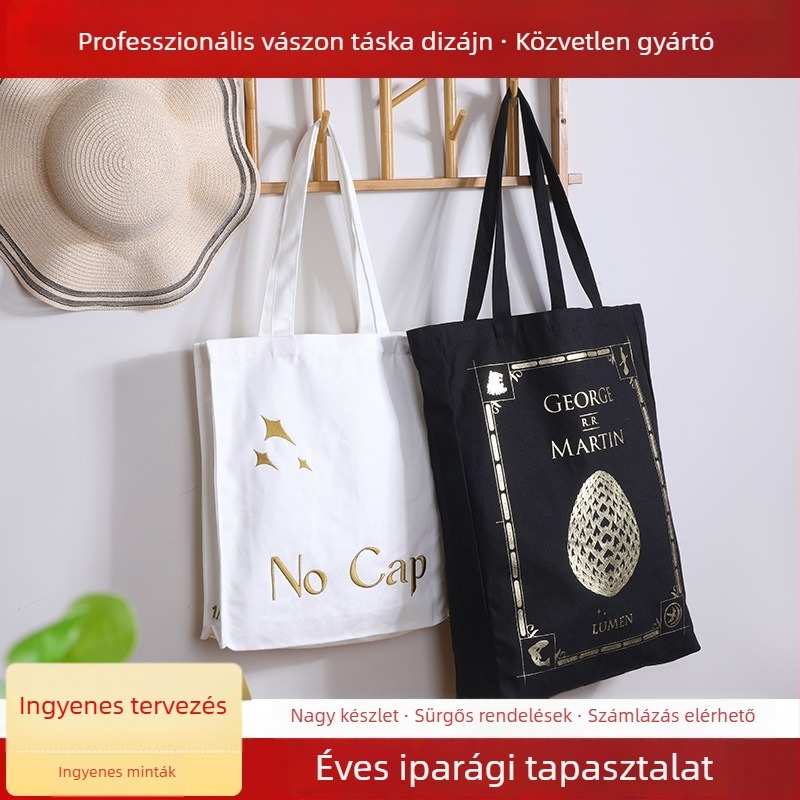 Vászon tote táska vállon átívelő pánttal – ajándék és iskolai használatra