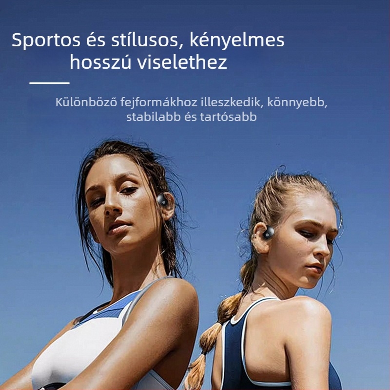 Új AI‑fordításos csontvezetéses Bluetooth fülhallgató, sportos nyitott fülhallgató, hosszú üzemidővel