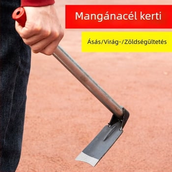 Teljesen acélból készült kerti kapáló – multifunkcionális eszköz gyomláláshoz és földmunkához virágokhoz és zöldségekhez