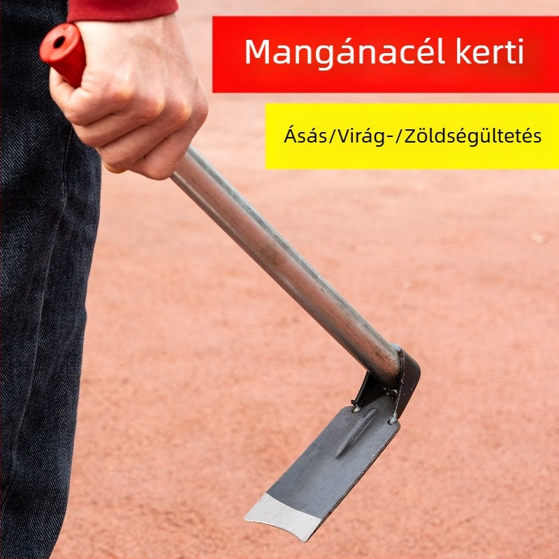 Teljesen acélból készült kerti kapáló – multifunkcionális eszköz gyomláláshoz és földmunkához virágokhoz és zöldségekhez