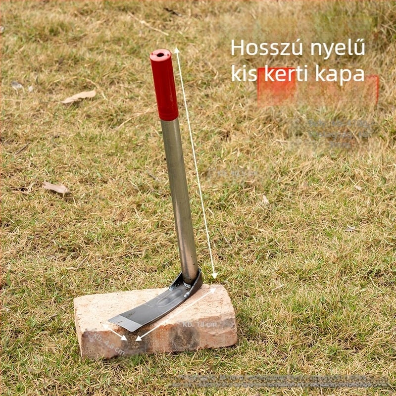 Teljesen acélból készült kerti kapáló – multifunkcionális eszköz gyomláláshoz és földmunkához virágokhoz és zöldségekhez
