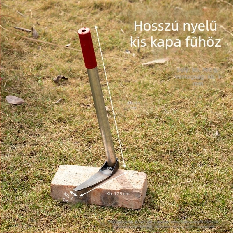 Teljesen acélból készült kerti kapáló – multifunkcionális eszköz gyomláláshoz és földmunkához virágokhoz és zöldségekhez
