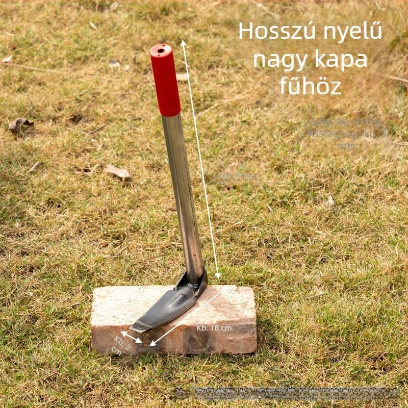 Teljesen acélból készült kerti kapáló – multifunkcionális eszköz gyomláláshoz és földmunkához virágokhoz és zöldségekhez