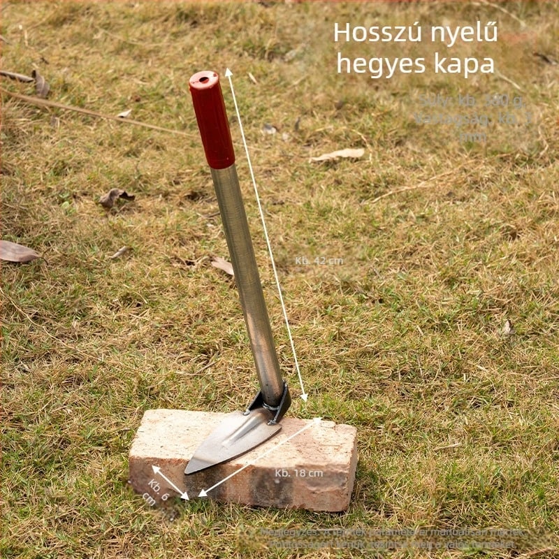 Teljesen acélból készült kerti kapáló – multifunkcionális eszköz gyomláláshoz és földmunkához virágokhoz és zöldségekhez