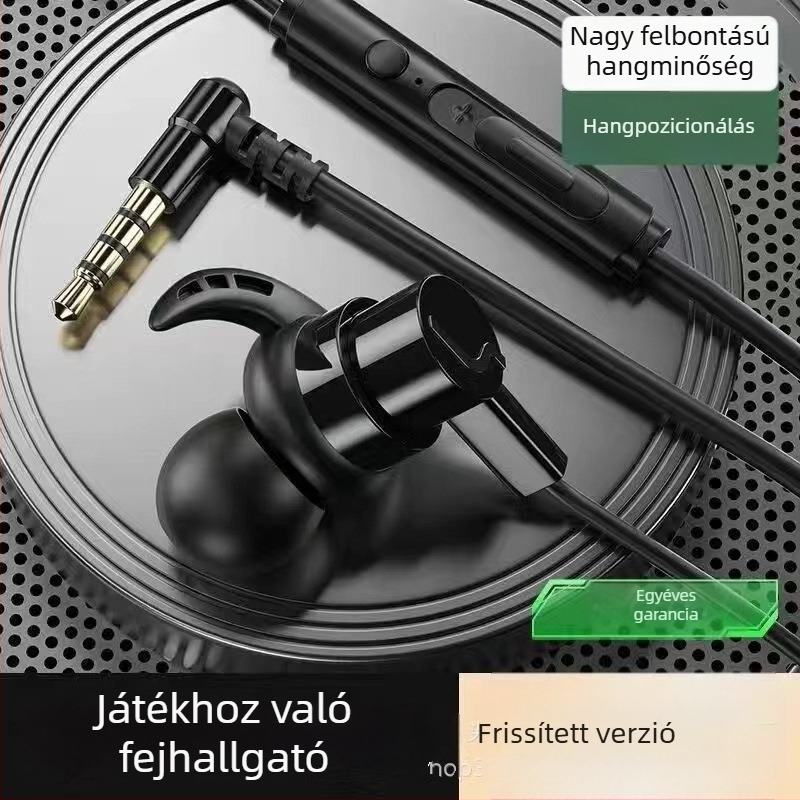 Vezetékes játékheadset, kompatibil Black Shark, Redmi K50/K40, Honor, OPPO és vivo készülékekkel, kábelre épített vezérléssel
