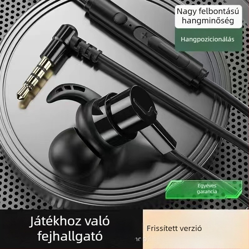 Vezetékes játékheadset, kompatibil Black Shark, Redmi K50/K40, Honor, OPPO és vivo készülékekkel, kábelre épített vezérléssel