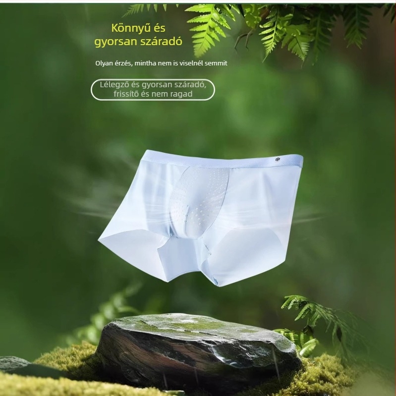 Férfi ice silk boxeralsó – ultra vékony, légáteresztő, gyorsan száradó, nagy méret