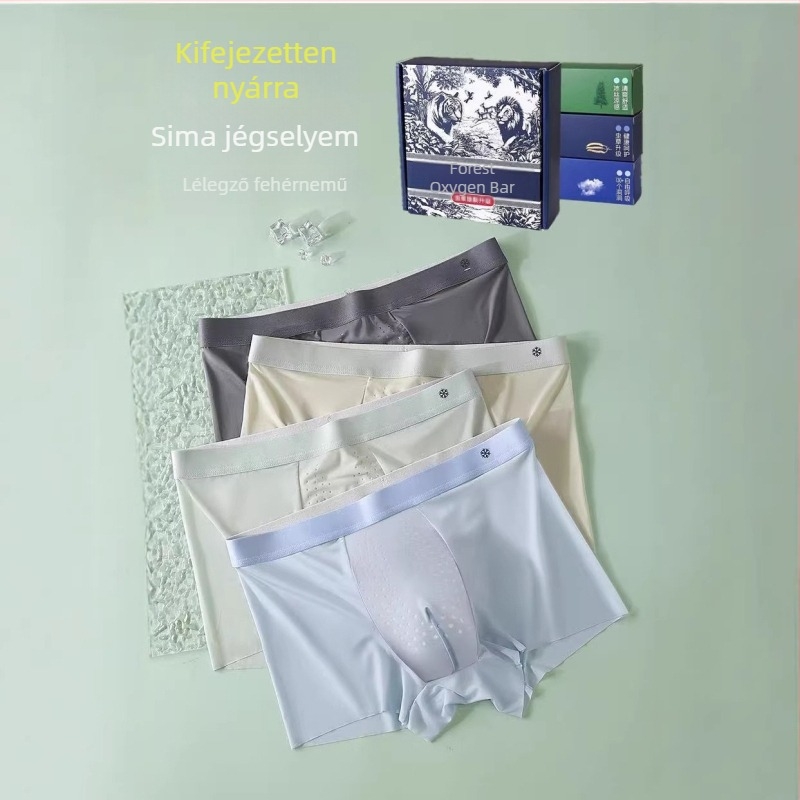 Férfi ice silk boxeralsó – ultra vékony, légáteresztő, gyorsan száradó, nagy méret