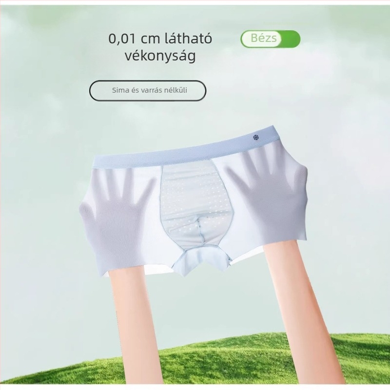 Férfi ice silk boxeralsó – ultra vékony, légáteresztő, gyorsan száradó, nagy méret