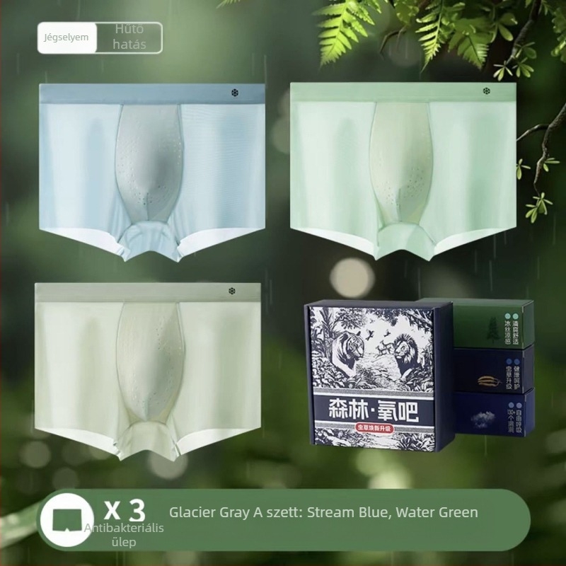 Férfi ice silk boxeralsó – ultra vékony, légáteresztő, gyorsan száradó, nagy méret