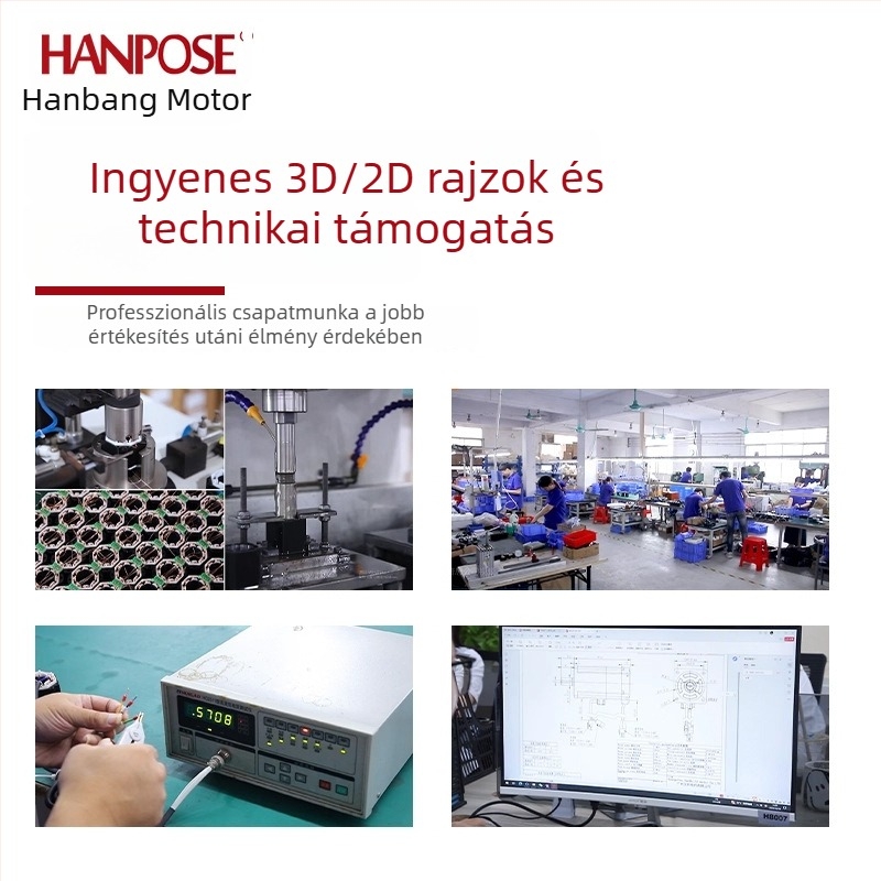 42V alacsony feszültségű integrált DC servo motor, 30W/55W/80W/110W, akár 4000 rpm, csendes működés
