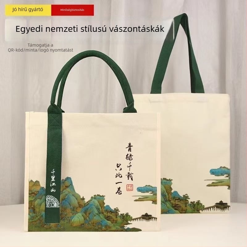 Személyre szabott tote táska logóval iskolai és vállalati promócióhoz, emlék ajándék, laminált vászon