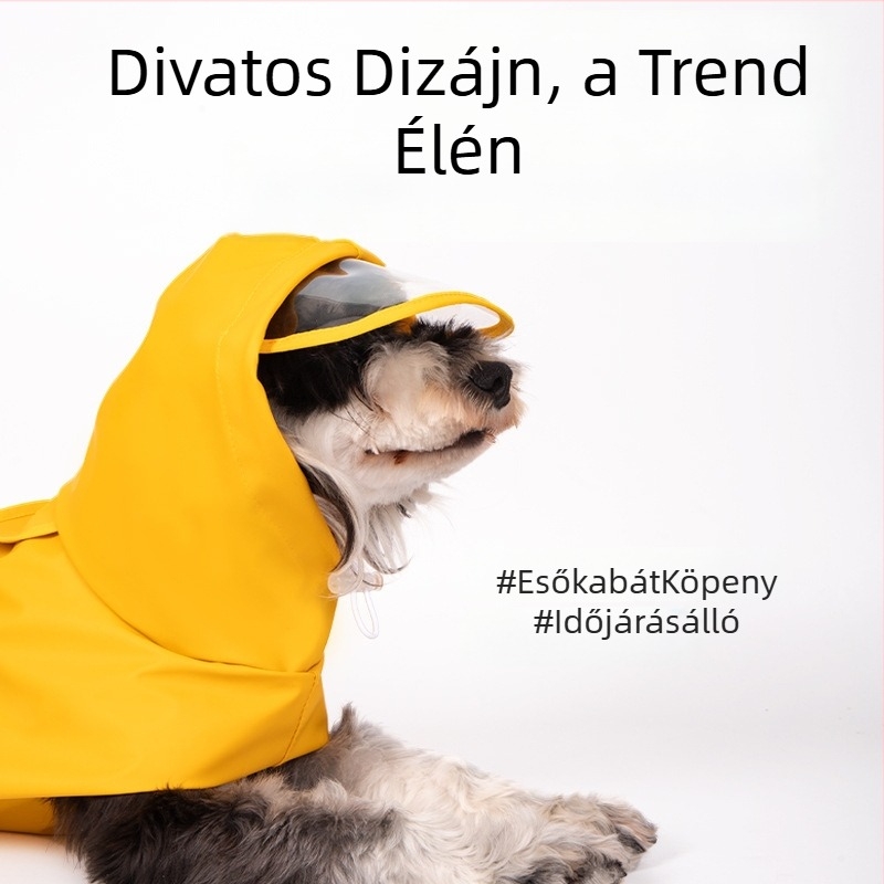 Vízálló, teljes lefedettségű esőköpeny kis- és közepes méretű kutyáknak, Teddy-stílus, ideális corgi és schnauzer számára