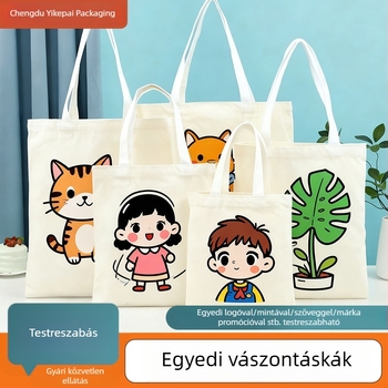 Egyedi logóval nyomtatott vászontáska – környezetbarát bevásárlótáska