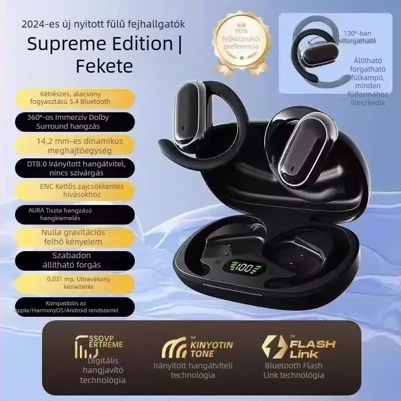 Vezeték nélküli Bluetooth fülhallgató, in-ear, sztereó hang, szilikon kivitel, akkumulátor üzemidő 4-8 óra