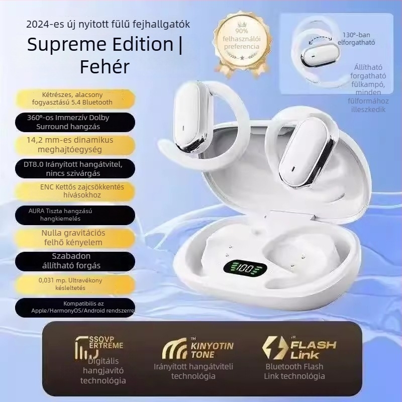 Vezeték nélküli Bluetooth fülhallgató, in-ear, sztereó hang, szilikon kivitel, akkumulátor üzemidő 4-8 óra