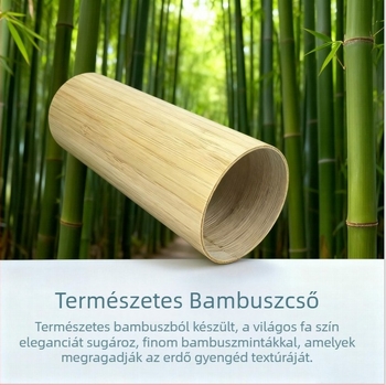 Bambuszból készült szélharang medál – kézzel készített, etno stílusú