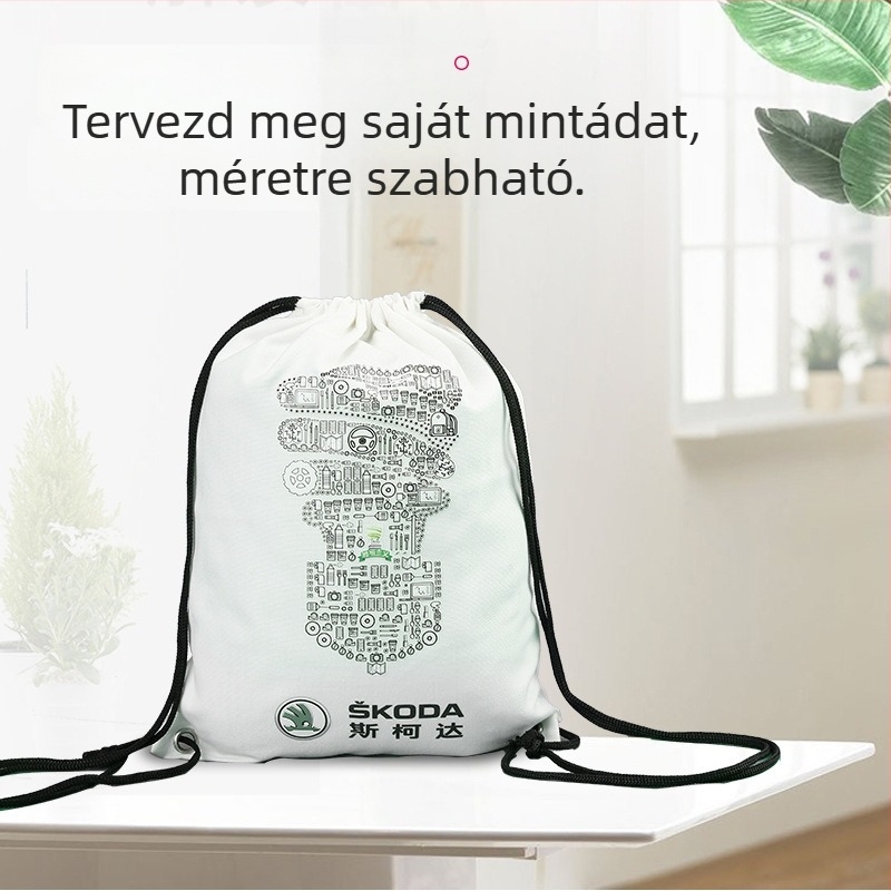 Egyedi logóval készült vászon bevásárlótáska, diák vászon táska és üres pamut táska