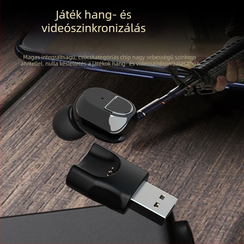 USB közvetlen töltésű vezeték nélküli Bluetooth fülhallgató, fülbe helyezhető, magánminta, ultra magas hangminőség