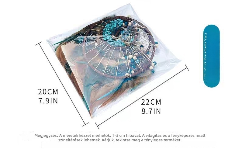 Álomfogó medál, klasszikus ajtófüggő, hálószoba dekoráció, szélcsengő, kézzel készített kristályokkal