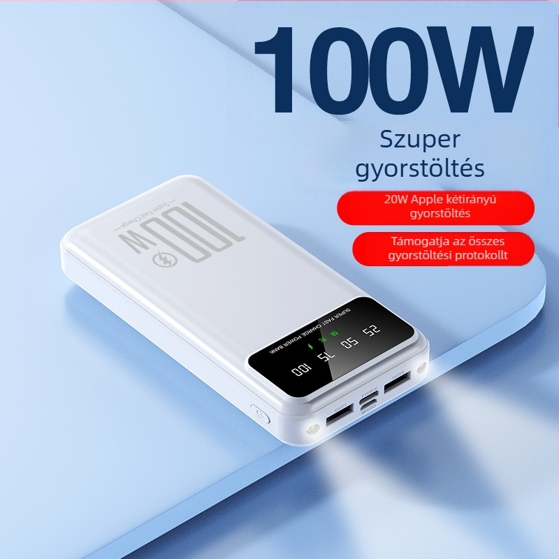 Power bank 20000mAh PD gyors töltés, kétsirányú töltés, 22.5W