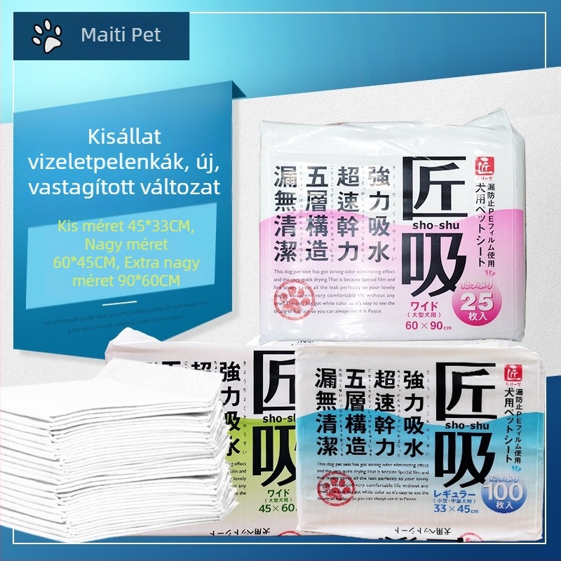 Háziállat pelenkák és vizelet alátétek — nedvszívó, szagkontroll, szivárgásmentes
