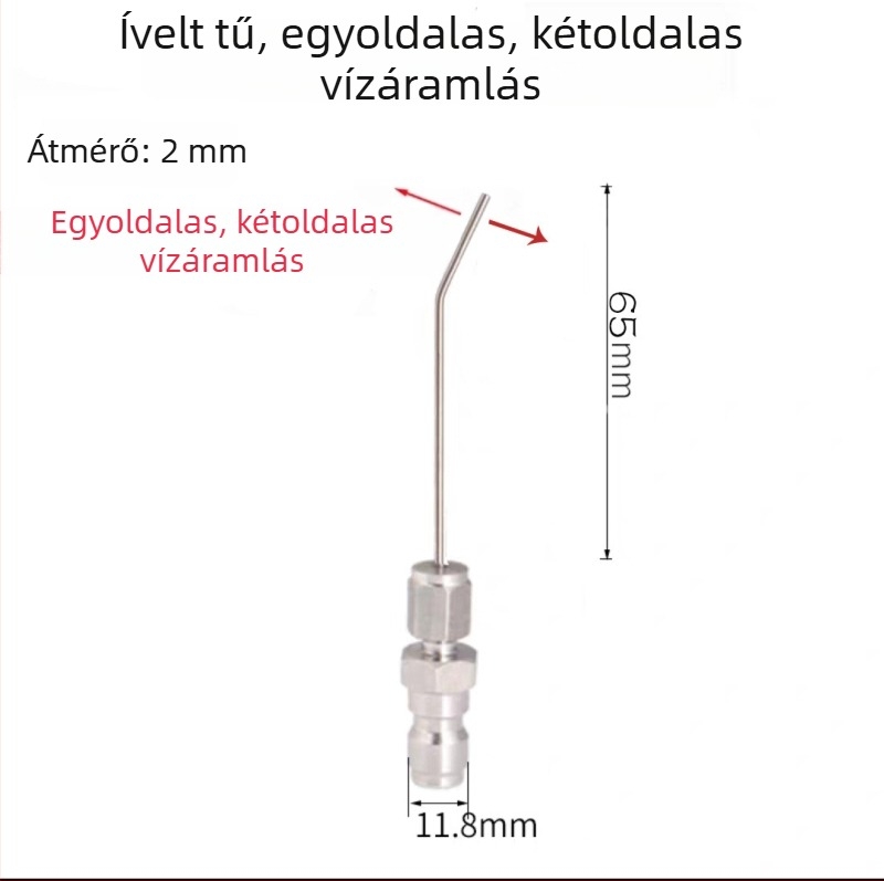 Rozsdamentes acélból készült nagy nyomású tisztító fúvóka gyorscsatlakozóval mosógéphez – sokoldalú fúvóka