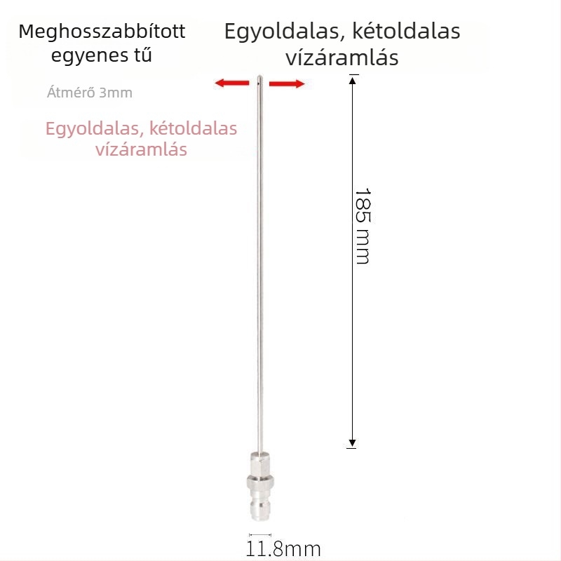 Rozsdamentes acélból készült nagy nyomású tisztító fúvóka gyorscsatlakozóval mosógéphez – sokoldalú fúvóka