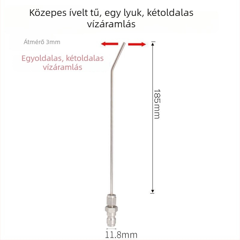 Rozsdamentes acélból készült nagy nyomású tisztító fúvóka gyorscsatlakozóval mosógéphez – sokoldalú fúvóka