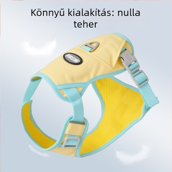 Mellkas-hám, mellény-stílusú póráz kutyáknak, anti-húzás; Bichon Frisé és közepes–nagy testű fajták számára; macska-evadást gátló póráz