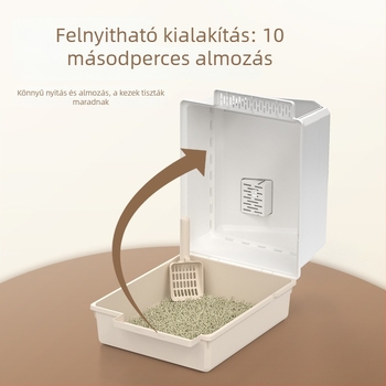 Extra nagy, teljesen zárt macskaalomtálca