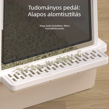 Extra nagy, teljesen zárt macskaalomtálca
