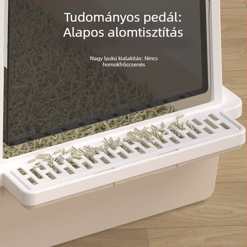 Extra nagy, teljesen zárt macskaalomtálca