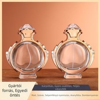 100 ml-es üvegparfüm, snap-on kupakkal, luxus és istenség ihletésű, átlátszó