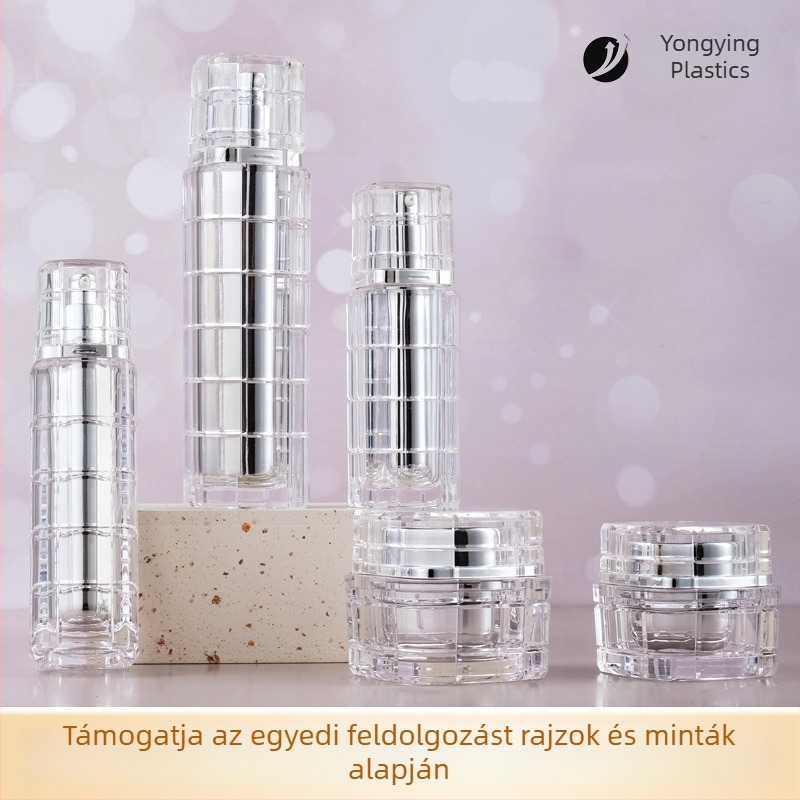 Bambusz ízületes dizájnnal rendelkező akril kozmetikai üveg; esszencia/lotion üveg, 100 ml, 50 ml és 30 ml