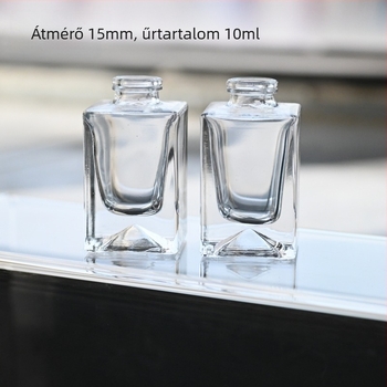 10 ml üvegparfümös üveg snap-fedéllel, új dizájn, folyamatos permetezés, színes gömb