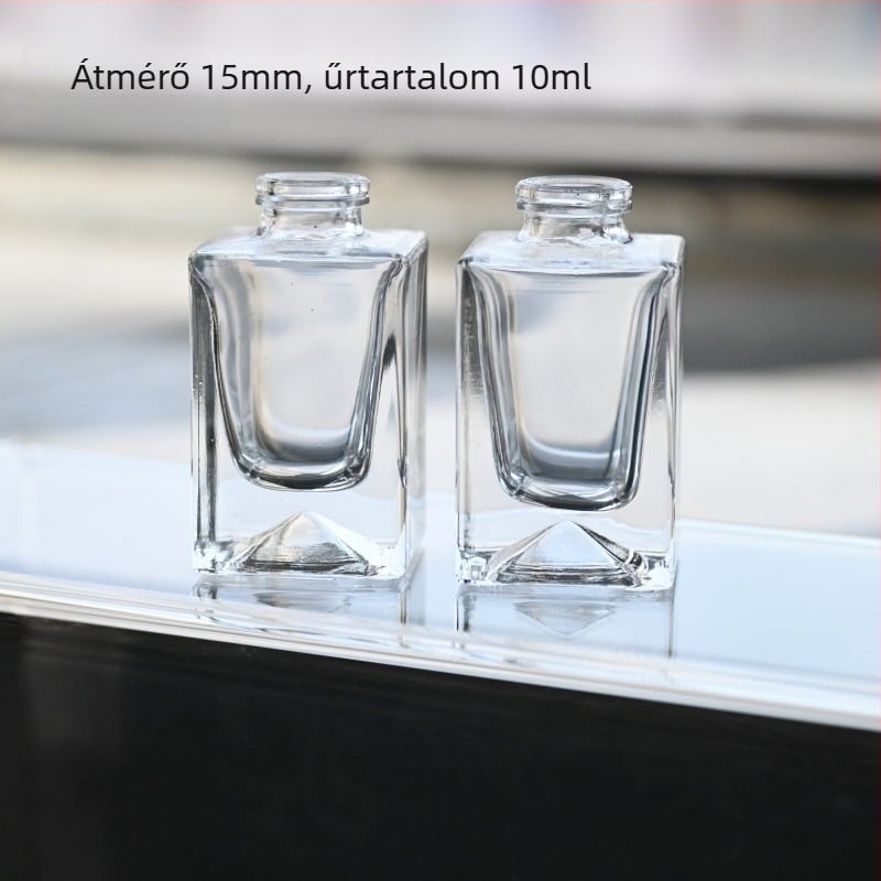 10 ml üvegparfümös üveg snap-fedéllel, új dizájn, folyamatos permetezés, színes gömb