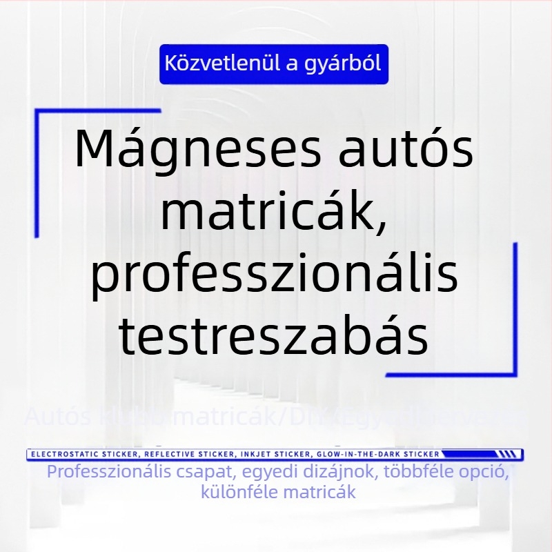 Visszaverő mágneses karosszériamatrica hátsó ablakra — testre szabható klubautó dekor DIY módosítások