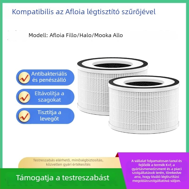 Légszűrő elem Afloia Fillo/Halo/Mooka Allo légkészülékhez
