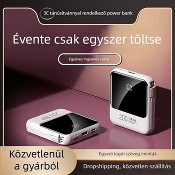 Excellent power bank 20000mAh beépített kábellel, ultra vékony és kompakt, repülőútokra alkalmas.