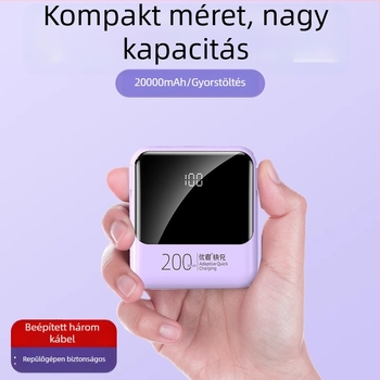 Excellent power bank 20000mAh beépített kábellel, ultra vékony és kompakt, repülőútokra alkalmas.