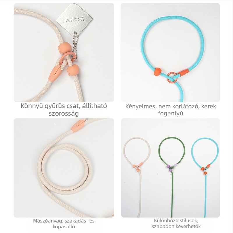 P-Rope kutyapóráz közepes és nagy testű kutyáknak, edzőpóráz kis- és kölyökkutyák számára