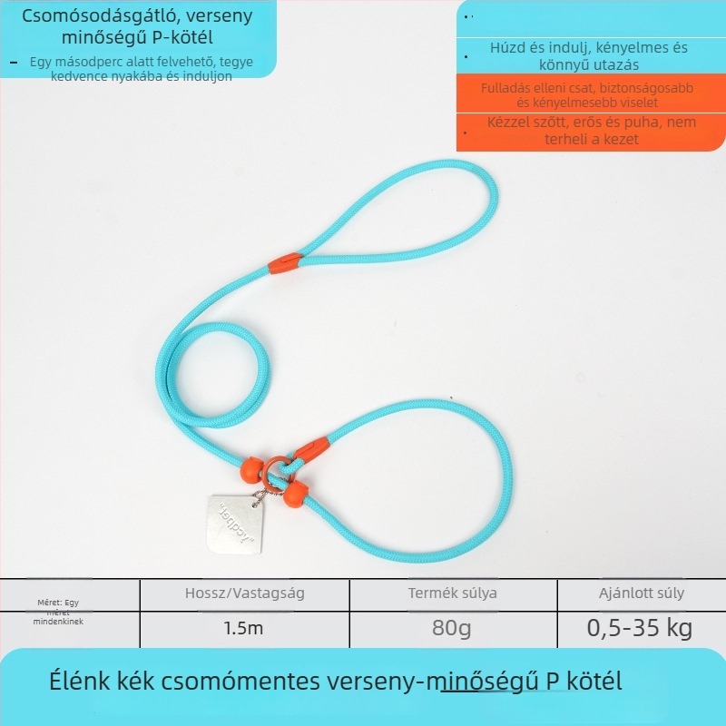 P-Rope kutyapóráz közepes és nagy testű kutyáknak, edzőpóráz kis- és kölyökkutyák számára
