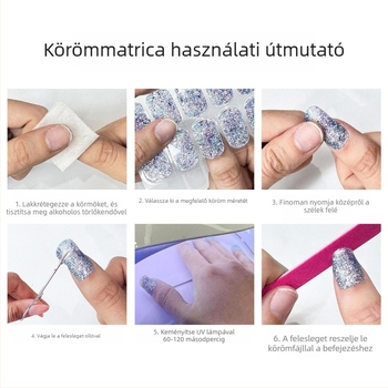 Személyre szabott gél körömlakk matricák DIY-hoz, gyerekeknek szóló körömdíszítő matricák