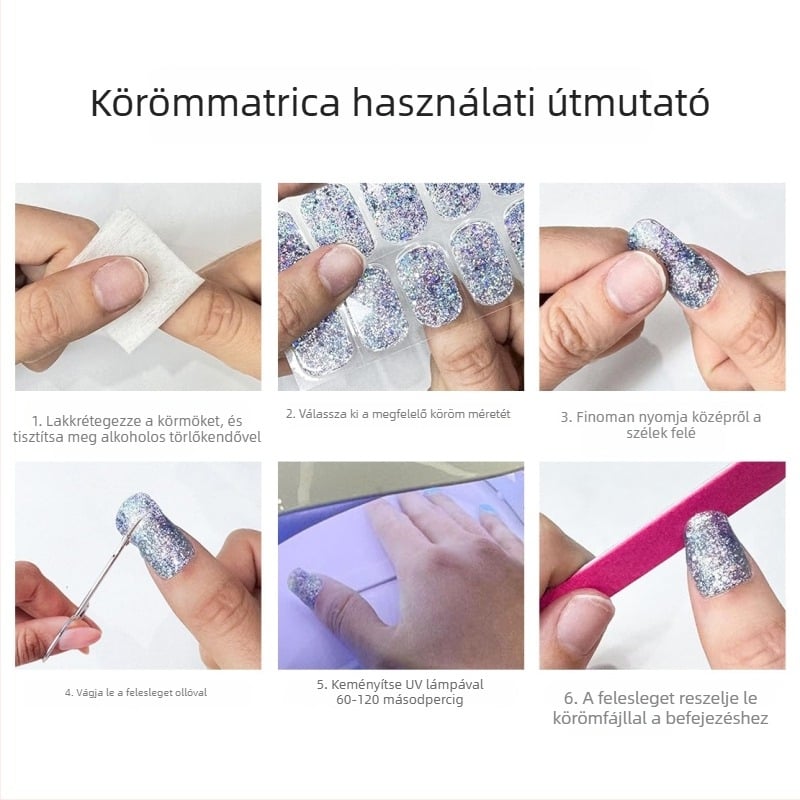 Személyre szabott gél körömlakk matricák DIY-hoz, gyerekeknek szóló körömdíszítő matricák