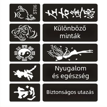 Félpermanentes mini tetoválás sablonok, koreai kivágásokkal ellátott atlasz, ujjtetoválás matricák, letisztult, friss dizájn