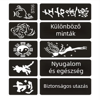 Félpermanentes mini tetoválás sablonok, koreai kivágásokkal ellátott atlasz, ujjtetoválás matricák, letisztult, friss dizájn